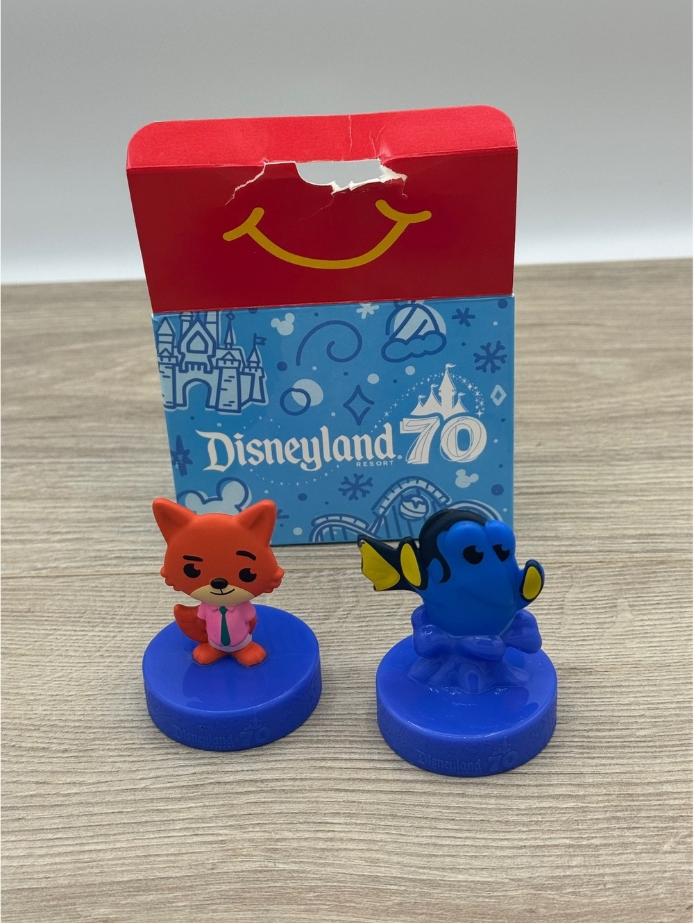 Disneyland 70th Nick Wilde Dory Happy Meal Toys Lot